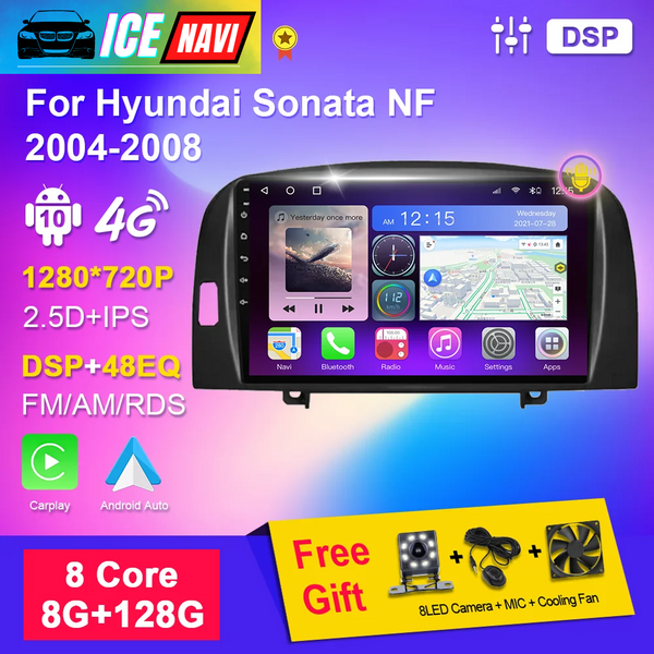 ICENAVI  9 Inch 2din Car Radio Android 10 Car Stereo for Hyundai SONATA NF 2004-2008