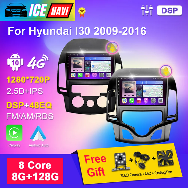 ICENAVI 2 din Android Radio Multimedia Autoradio For Hyundai I30 2009-2016
