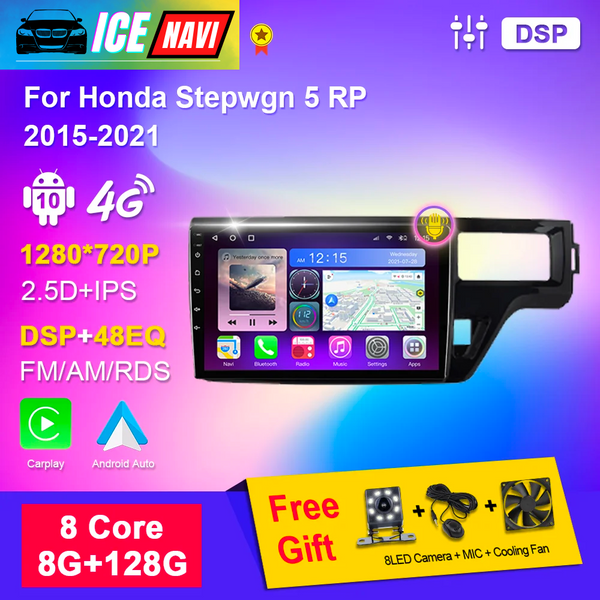 ICENAVI 10 Inch Stereo Multimedia Player for Honda Stepwgn 5 RP 2015-2021