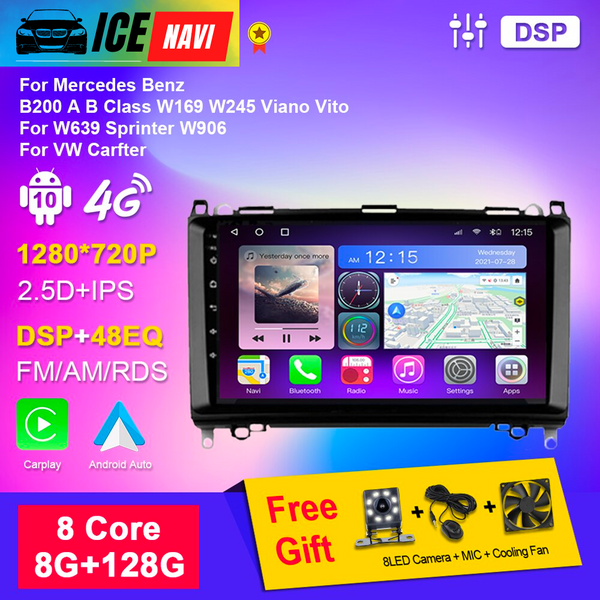 ICENAVI Android Radio For Mercedes Benz B200 A B Class W169 W245 Viano Vito W639 Sprinter W906 For VW Carfte