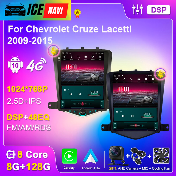 ICENAVI Car Radio Tesla Style Multimedia Player For Chevrolet Cruze 2006-2014