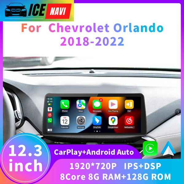 ICENAVI 12.3" Carplay Multimedia Player Screen For Chevrolet Orlando 2018 -2020