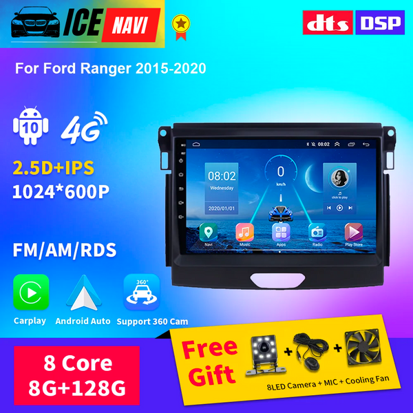ICENAVI 9 Inch Multimedia Carplay Car Radio For Ford Ranger 2015-2020