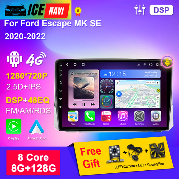 ICENAVI Android 10 Car Radio Multimedia Player For Ford Escape MK SE 2020-2022