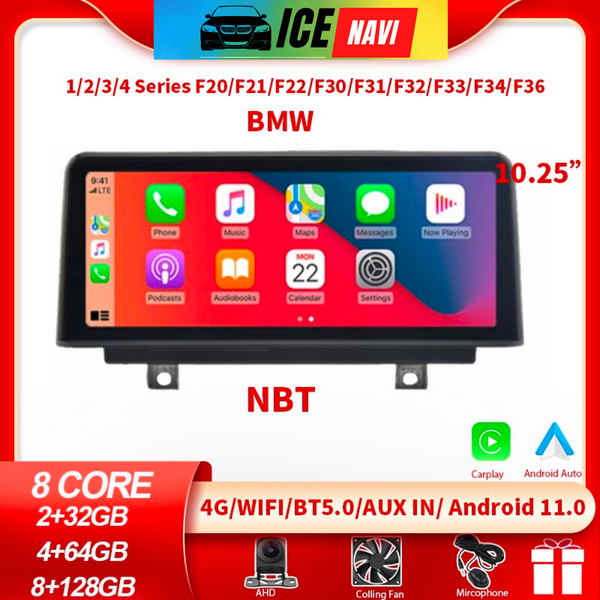 ICENAVI Android 11 Car Radio For BMW 1/2/3/4 Series F20/F21/F22/F30/F31/F32/F33/F34/F36 NBT