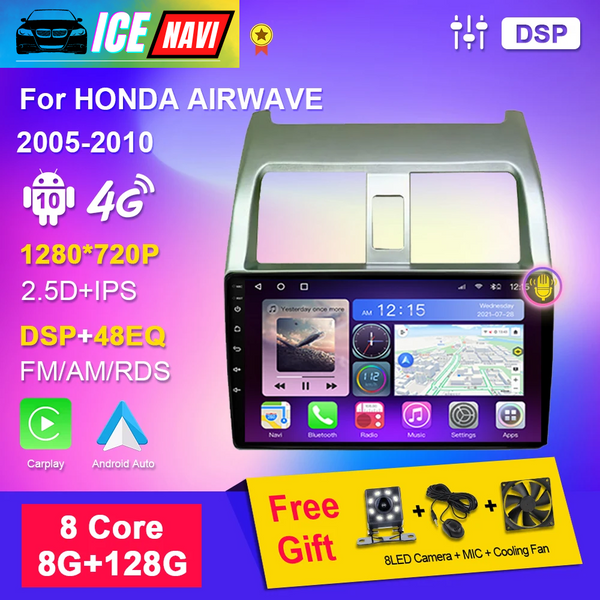 ICENAVI Android 10 Stereo Multimedia Player Car Radio for HONDA AIRWAVE 2005-2010