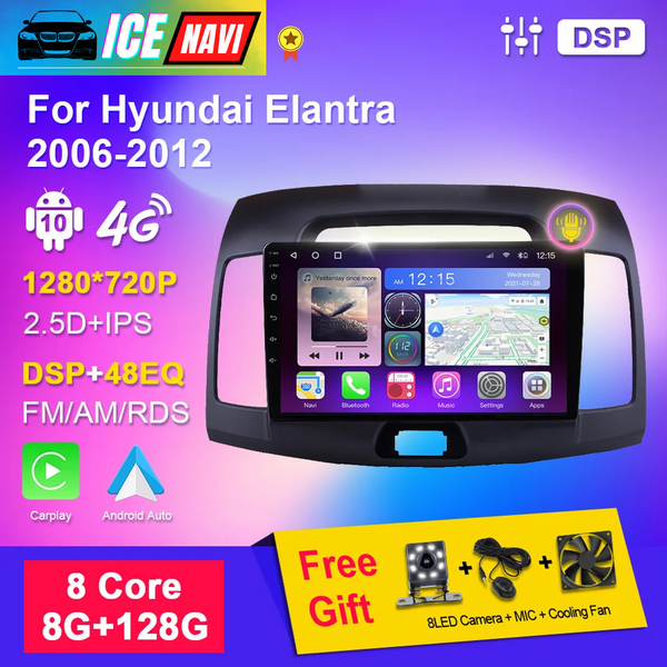 ICENAVI Android Auto Autoradio Stereo Multimedia Player For Hyundai Elantra 2006-2012