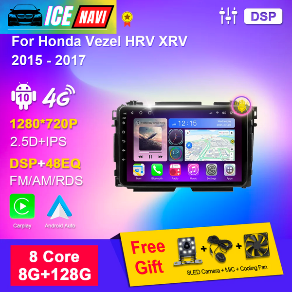 ICENAVI Android 10 DSP Multimedia Player For Honda Vezel HRV XRV 2015 - 2017