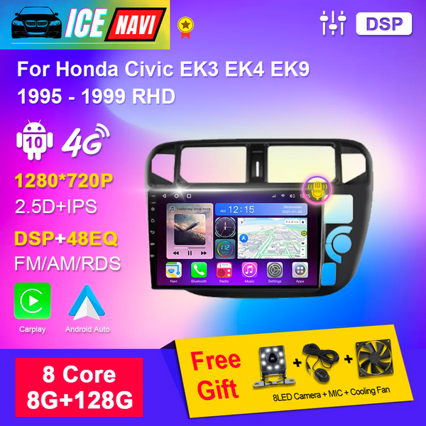 ICENAVI Android 10 Multimedia Video Player for Honda Civic EK3 EK4 EK9 1995-1999