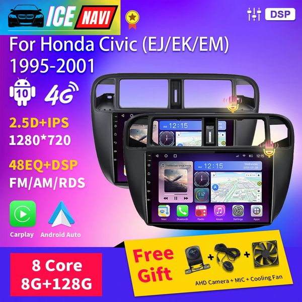 ICENAVI Car Radio Multimedia Player System Android 10 DSP For Honda Civic (EJ/EK/EM) 1995 - 2001