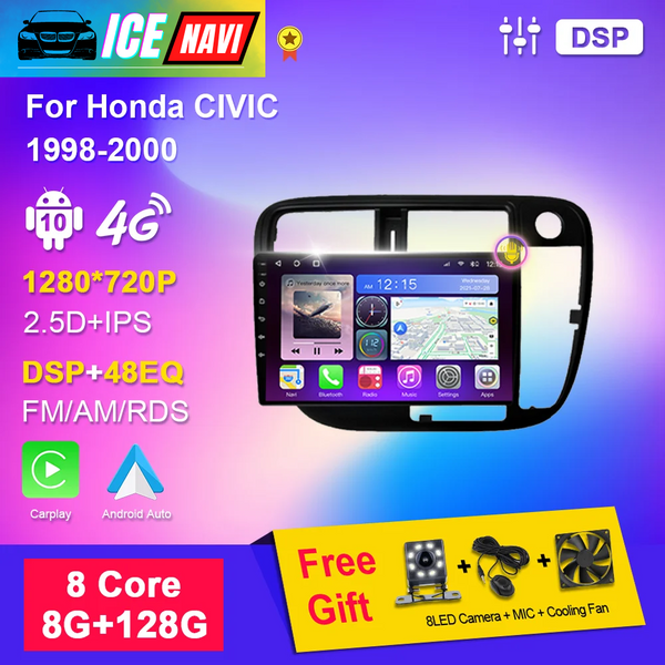 ICENAVI Android Car Radio RDS DSP Navigation For Honda CIVIC LHD RHD 1998-2000