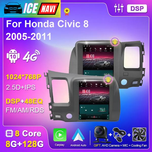 ICENAVI Android Multimedia System Car Radio Autoradio For Honda Civic 8 2005-2011