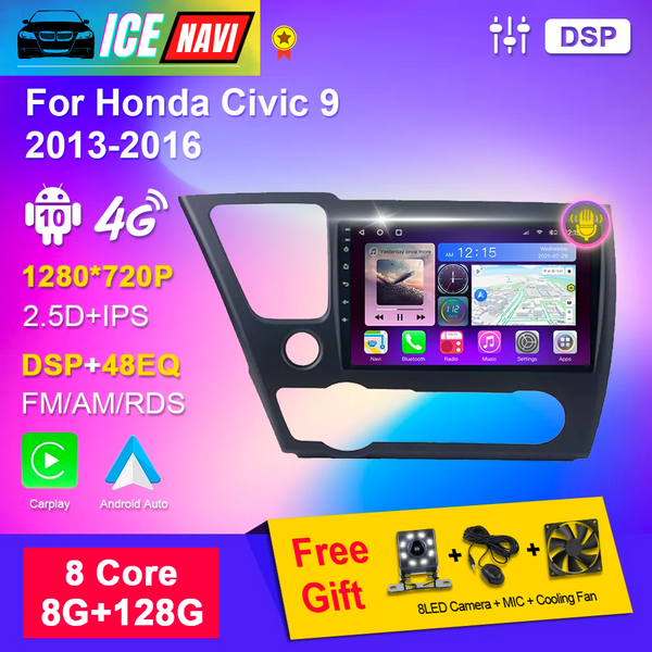 ICENAVI Multimedia Video Player Android Autoradio for Honda Civic 9 2013-2016