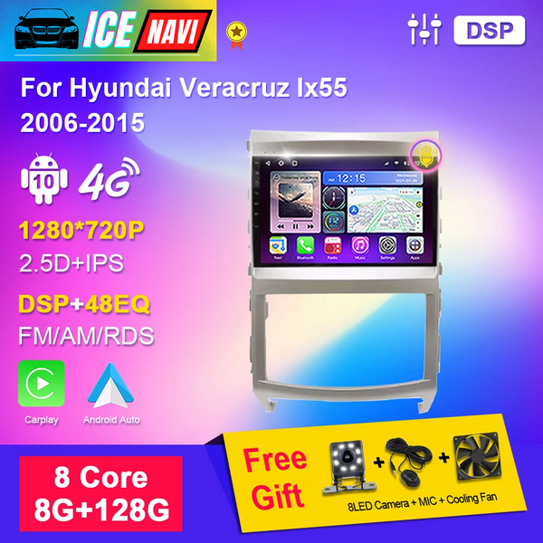 ICENAVI Android 10 Stereo Multimedia Display Autoradio for Hyundai Veracruz IX55 2006-2015