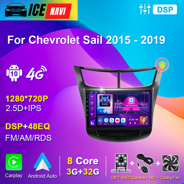 ICENAVI 8G+128G Android Car Radio for Chevrolet Sail Aveo 2015-2019