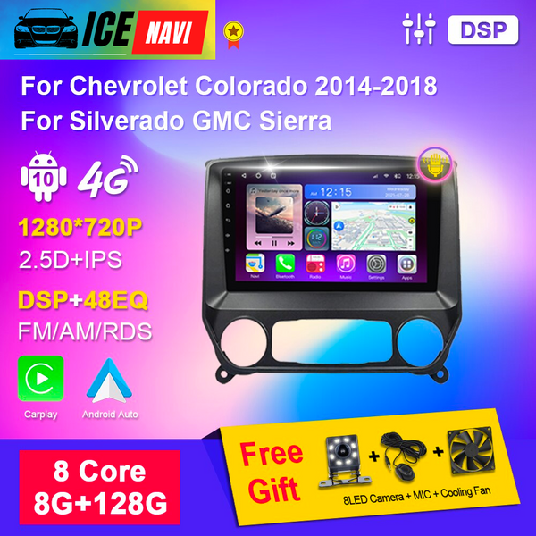 ICENAVI Multimedia Car Radio For Chevrolet Colorado Silverado GMC Sierra 2014-2018