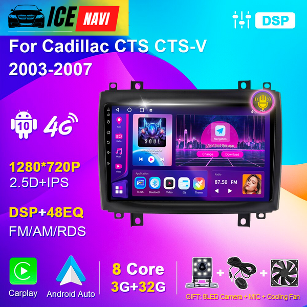 ICENAVI Android 10 Navigation Car Radio For Cadillac CTS CTS-V 2003-2007