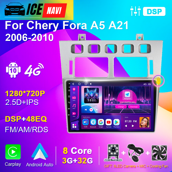 ICENAVI Car Multimedia Autoradio for Chery Fora A5 A21 2006-2010