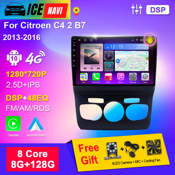 ICENAVI Android 10.0 Car Multimedia Video Player For Citroen C4 2 B7 2013-2016