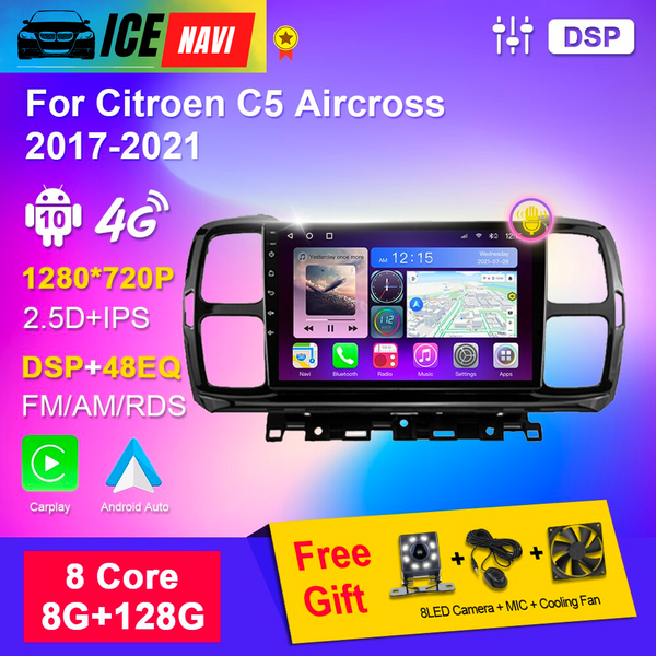 ICENAVI Stereo Multimedia Car Radio For Citroen C5 Aircross 2017-2021