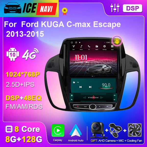 ICENAVI Tesla Style Multimedia Player For Ford KUGA C-max Escape 2013-2015