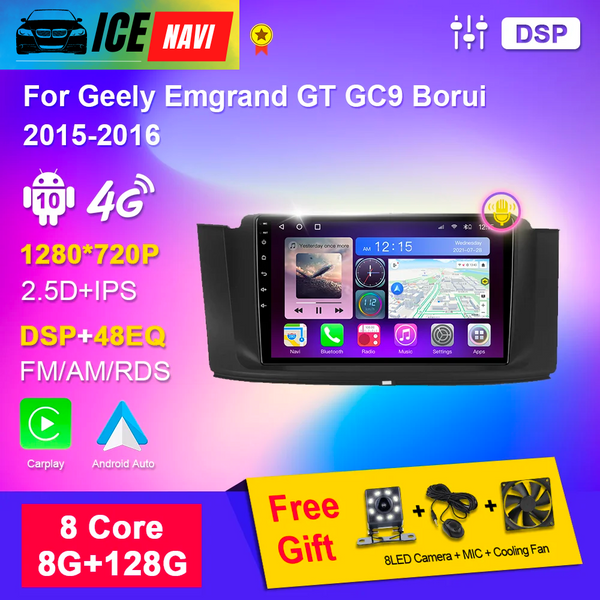 ICENAVI 2din Car Radio Autoradio for Geely Emgrand GT GC9 Borui 2015-2016