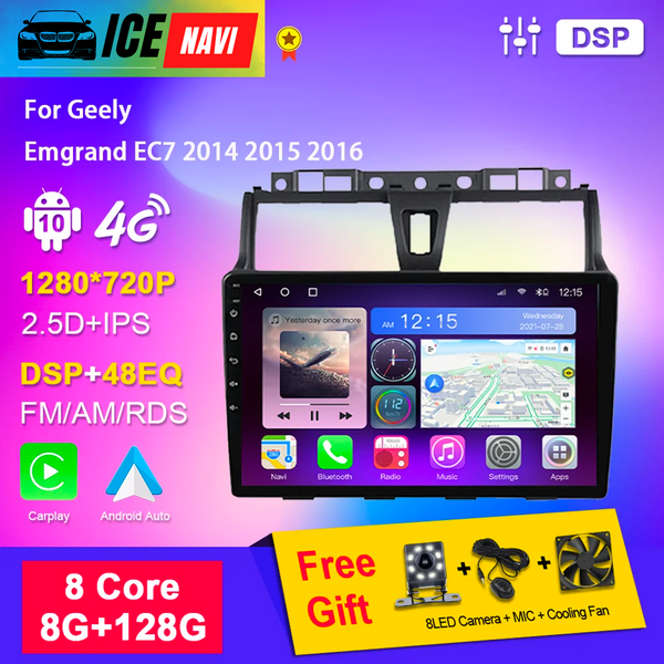 ICENAVI 9 Inch Navigation Multimedia Car Radio For Geely Emgrand EC7 2014-2016